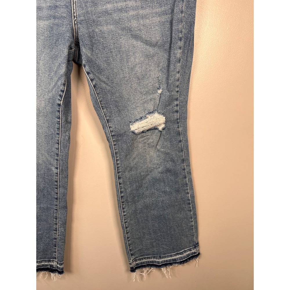 Judy Blue Bootcut Jeans 20W Blue Distressed Denim Plus Hem Detail Boho - Picture 4 of 8